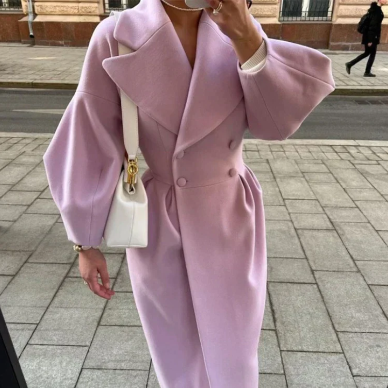 Anabell | Damen Lange Trenchcoat | Warm