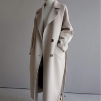 Flavia | Damen Warme Trenchcoat | Wintermantel in Beige