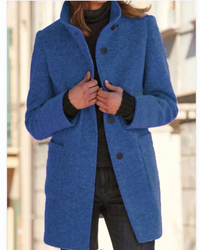 Rieke | Damen Lange Trenchcoat | Winterjacke in Dunkelblau