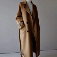 Flavia | Damen Warme Trenchcoat | Wintermantel in Braun