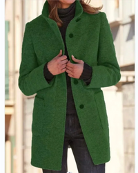 Rieke | Damen Lange Trenchcoat | Winterjacke in Grün