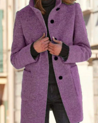 Rieke | Damen Lange Trenchcoat | Winterjacke in Lila