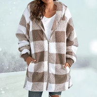 Karla | Damen Warme Winterjacke | Lange in Khaki