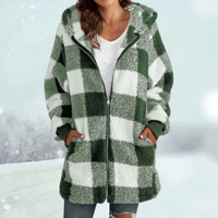 Karla | Damen Warme Winterjacke | Lange in Hellgrün