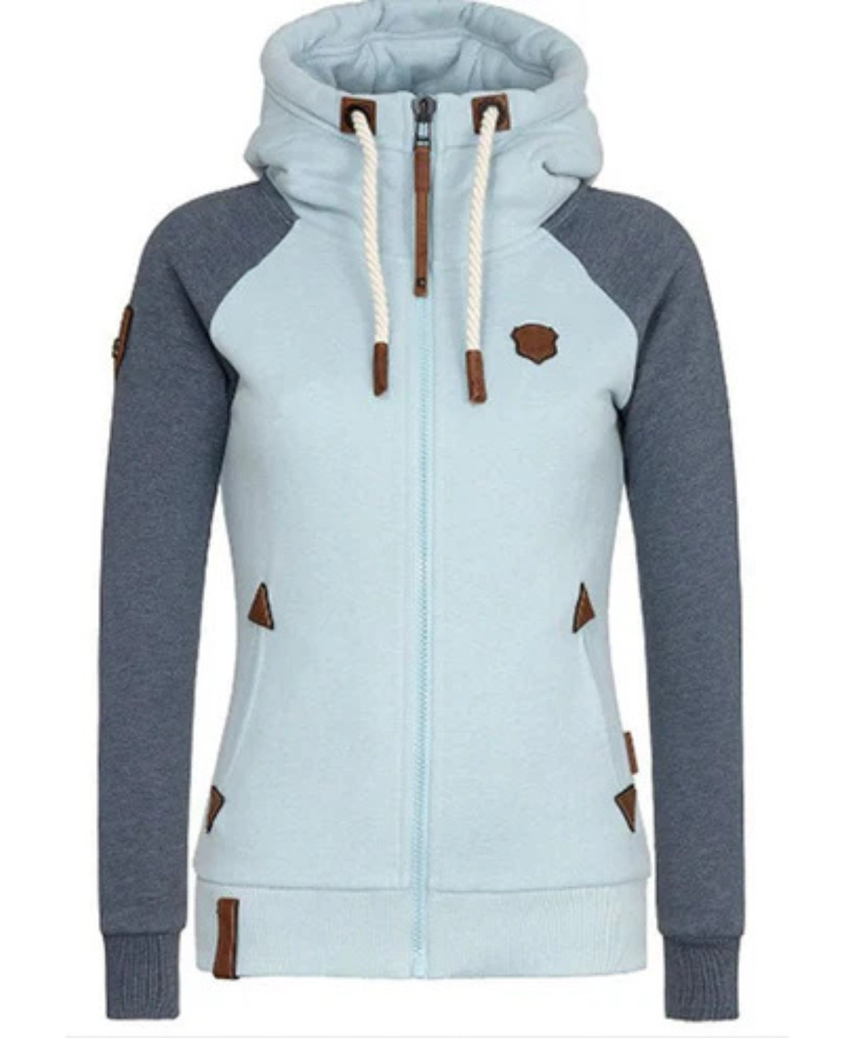 Damen warmer Hoodie | Reißverschluss