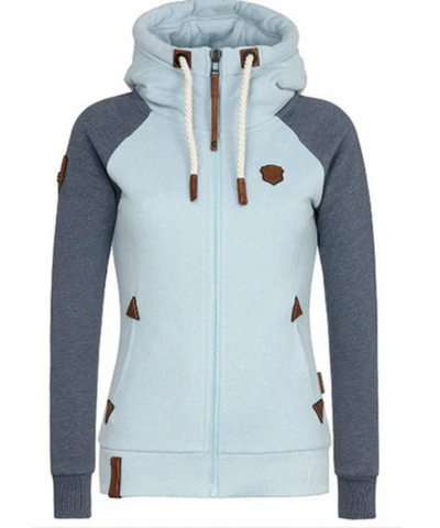 Damen warmer Hoodie | Reißverschluss