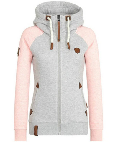 Damen warmer Hoodie | Reißverschluss
