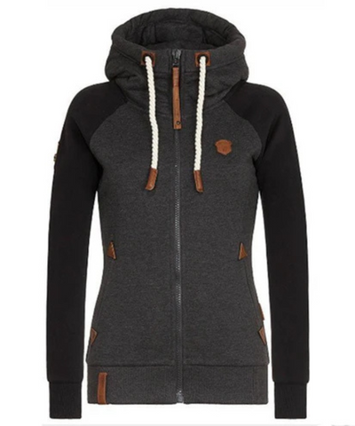 Damen warmer Hoodie | Reißverschluss