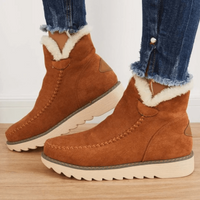 Monique | Damen Wasserdicht Schneestiefel | Gefüttert in Braun