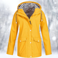 Luisa | Damen Wasserdichte Regenjacke | mit Kapuze in Gelb
