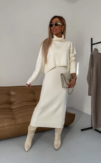 Janica | Damen Elegant Set | Komplette Outfit in Weiß