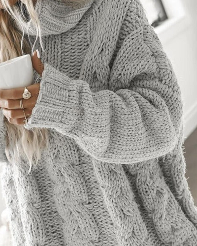 Luzia | Damen Weißer Rollkragenpullover | Ausgefallene