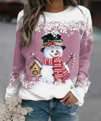 Janna | Damen Weihnachts Pullover | Ausgefallene in Rosa