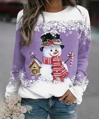 Janna | Damen Weihnachts Pullover | Ausgefallene in Lila