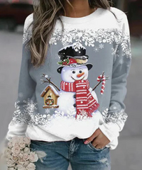 Janna | Damen Weihnachts Pullover | Ausgefallene in Grau