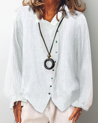 Vanna | Damen Weiß Bluse | Langarm in Weiß