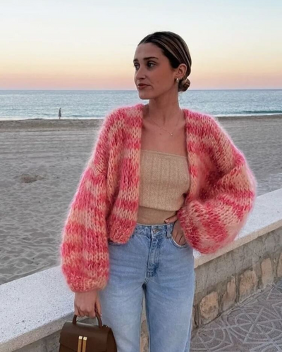 Martina | Damen Kurze Strickjacke | Leichte