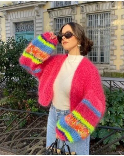 Martina | Damen Kurze Strickjacke | Leichte