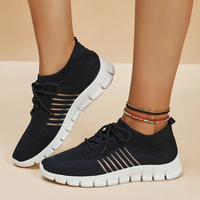 Hannelore | Weiße Sneaker Damen | Turnschuhe in Schwarz