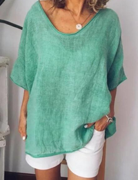 Elske | Damen Oversized T-Shirt | Weiß in Grün