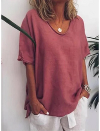 Elske | Damen Oversized T-Shirt | Weiß in Rosa
