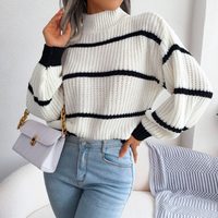 Zelda | Damen Weißer Rollkragenpullover | Strick in Weiß