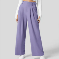 Emilia | Damen Elegante Weite Hosen | High-Waist in Lila