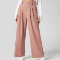 Emilia | Damen Elegante Weite Hosen | High-Waist in Rosa