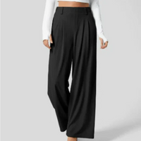 Emilia | Damen Elegante Weite Hosen | High-Waist in Schwarz