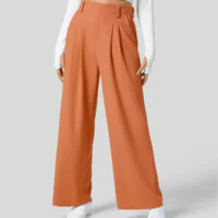 Emilia | Damen Elegante Weite Hosen | High-Waist in Oranje