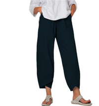 Hannah | Damen Sommer Weite Hosen | Leichtgewicht in Blau