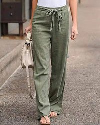 Thea | Damen Größen Weite Hose in Grün