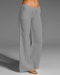 Sybille | Damen Weite Hosen | Stoffhose in Grau