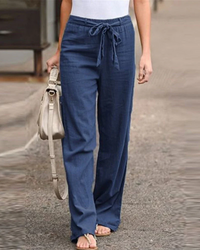 Thea | Damen Größen Weite Hose in Blau