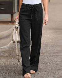 Thea | Damen Größen Weite Hose in Schwarz