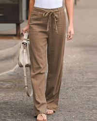 Thea | Damen Größen Weite Hose in Beige