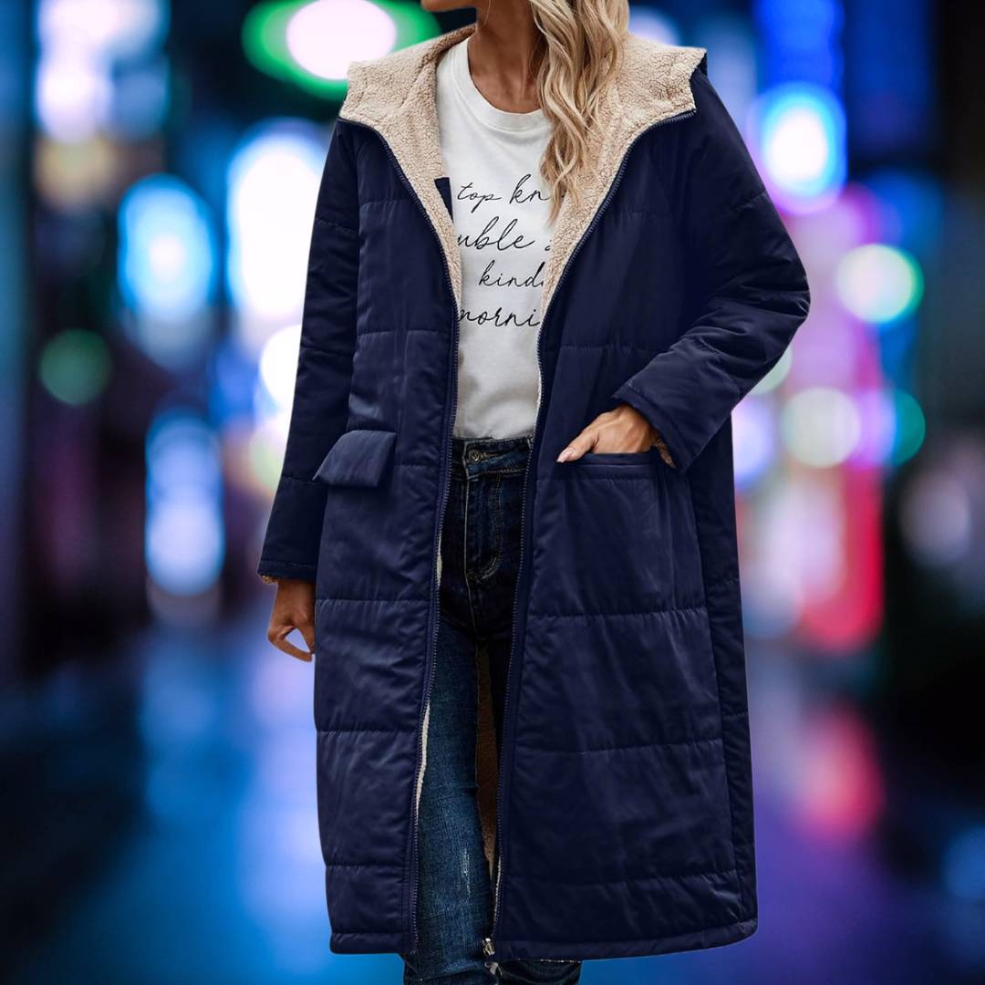 Damen Wendemantel mit Kapuze - Ria