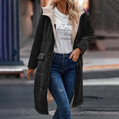 Damen Wendemantel mit Kapuze - Ria