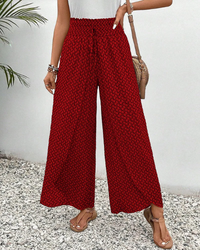 Vellana | Damen Wide Leg Hose | Weites Bein in Rot