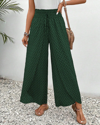 Vellana | Damen Wide Leg Hose | Weites Bein in Grün