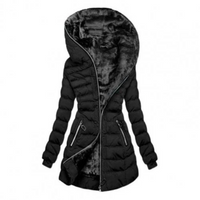 Norma | Damen Lange Daunenjacke | Steppjacke Winter in Schwarz