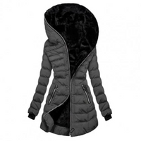 Norma | Damen Lange Daunenjacke | Steppjacke Winter in Grau