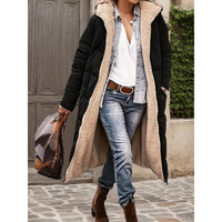 Eula | Damen Lange Steppjacke | Wintermantel in Schwarz