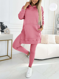 Florence | Damen Elegant Hausanzuge | Zweiteiler Set in Rosa