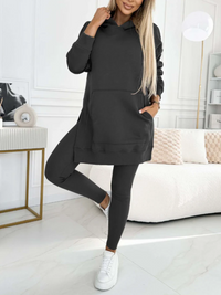 Florence | Damen Elegant Hausanzuge | Zweiteiler Set in Grau