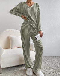 Petra | Damen Zweiteiler Set Loungewear | Hausanzug in Grüne