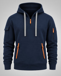 Daniel | Herren Sportlicher Half-Zip Hoodie in Marineblau