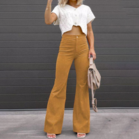 Alina | Bellbottoms Damen modisch & stilvoll geschnitten in Sandfarbenes Taupe