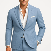 David | Herren Freizeit Anzug im Modernen Design in Blau