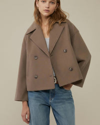 Ida | Damen Schicker Herbst Mantel in Braun